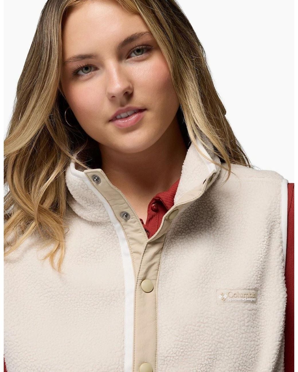 Columbia Red Helvetia Vest Gilets