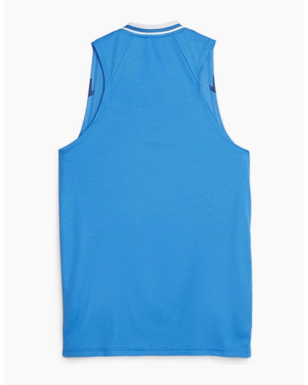 PUMA Blue Hoops Team Game Performance Basketball Jersey for men
