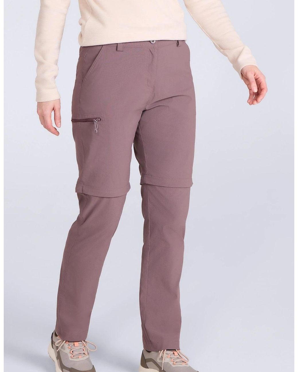 Mountain Warehouse Purple Ladies Hiker Stretch Zip-Off Trousers