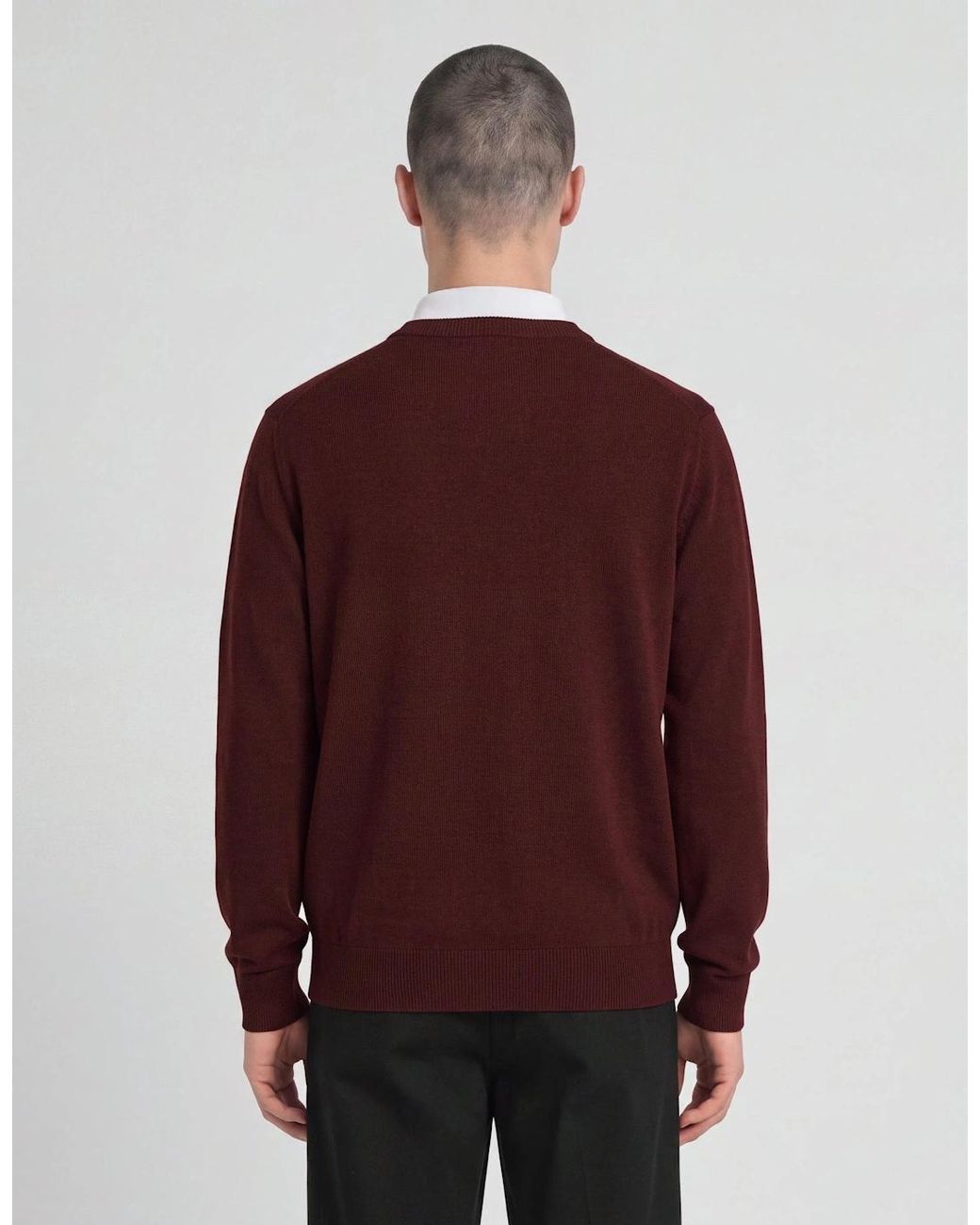 Lyle & Scott Purple Archive Knitted Crew Neck Jumper for men