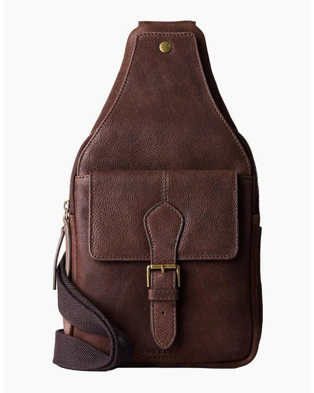 Lakeland Leather Brown Hutton Sling Bag