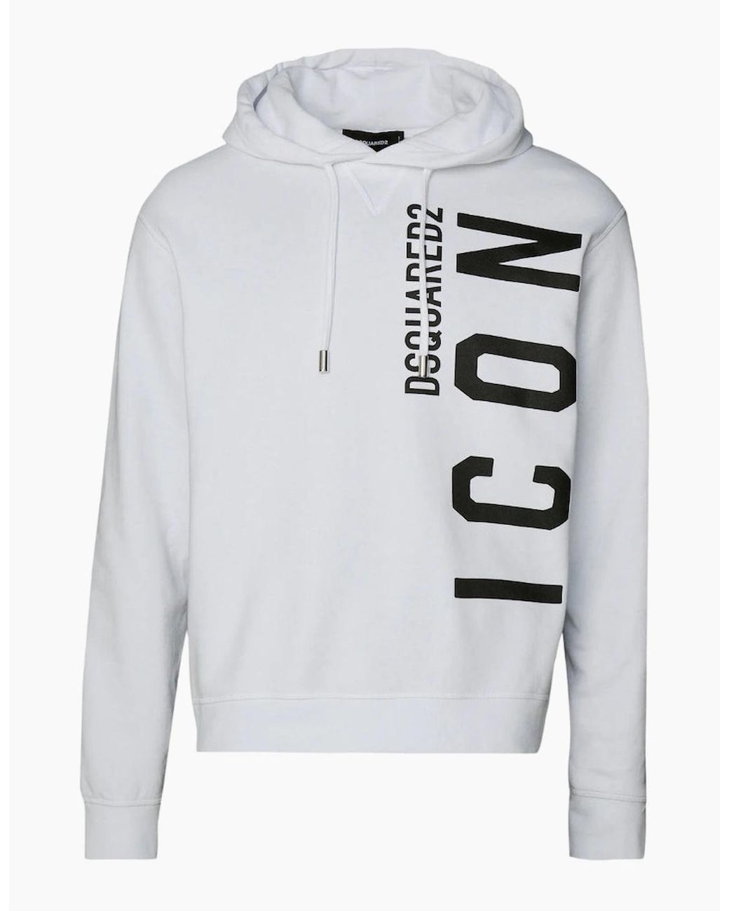 DSquared² White Hoodie Large Icon Logo for men