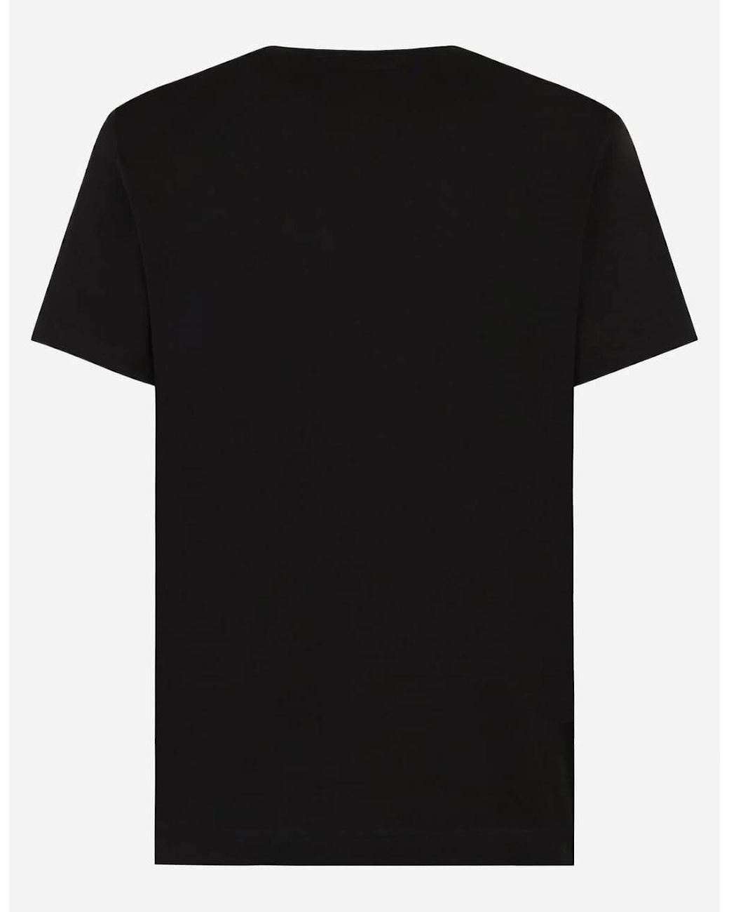 Dolce & Gabbana Black Embroidered Dg Logo T-Shirt for men