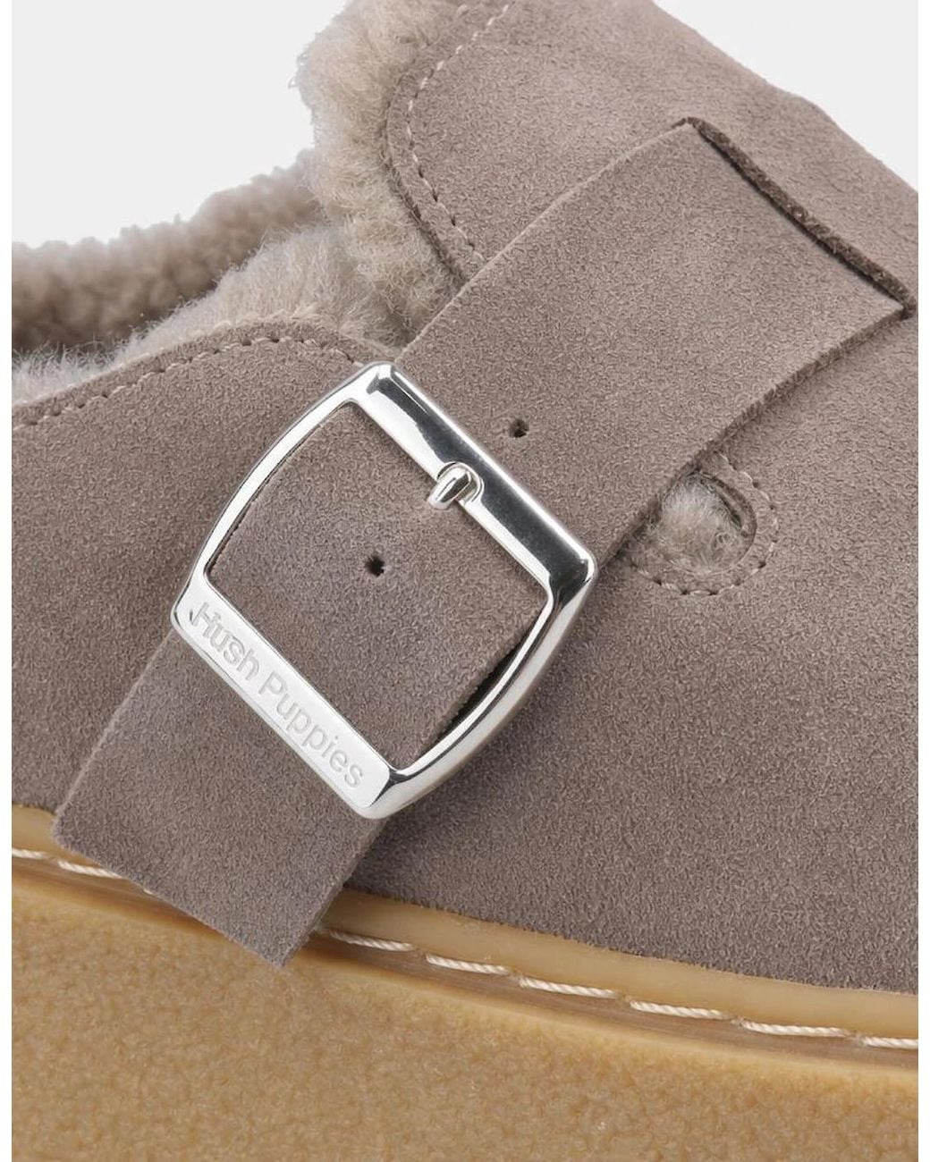 Hush Puppies Gray Blanche Mules Taupe