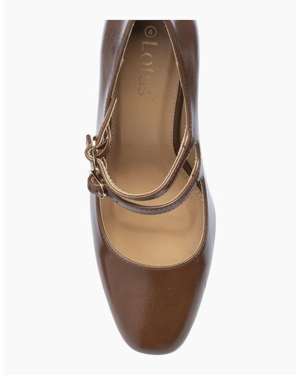 Lotus Brown Aoife Mary Jane Court Shoes