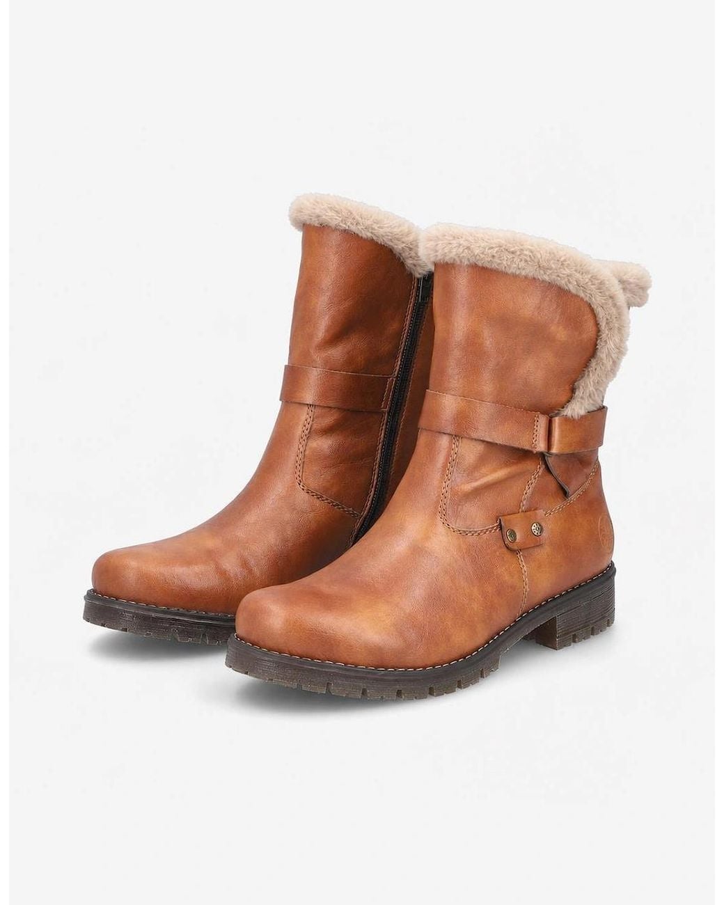 Rieker Brown 79580 Warm Lined Boots Cayenne