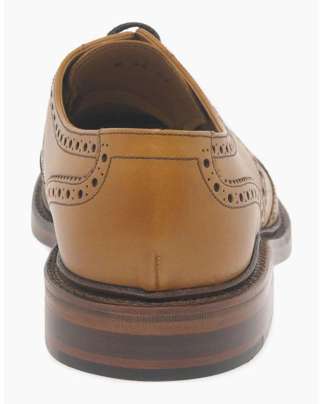 Loake Brown Chester Leather Brogue Shoes for men
