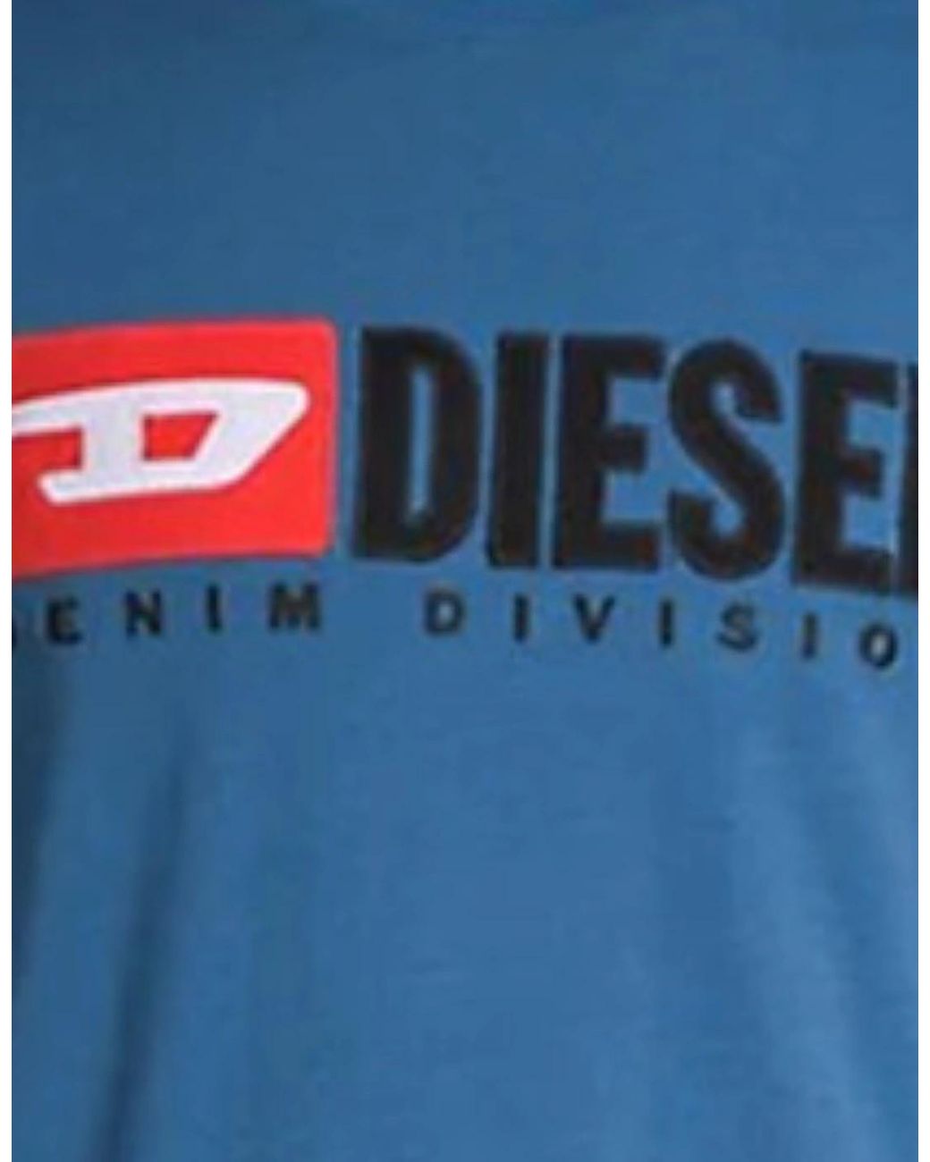 DIESEL Blue T Diego Division T Shirt Short Sleeve Tee Casual Cotton Summer Top for men