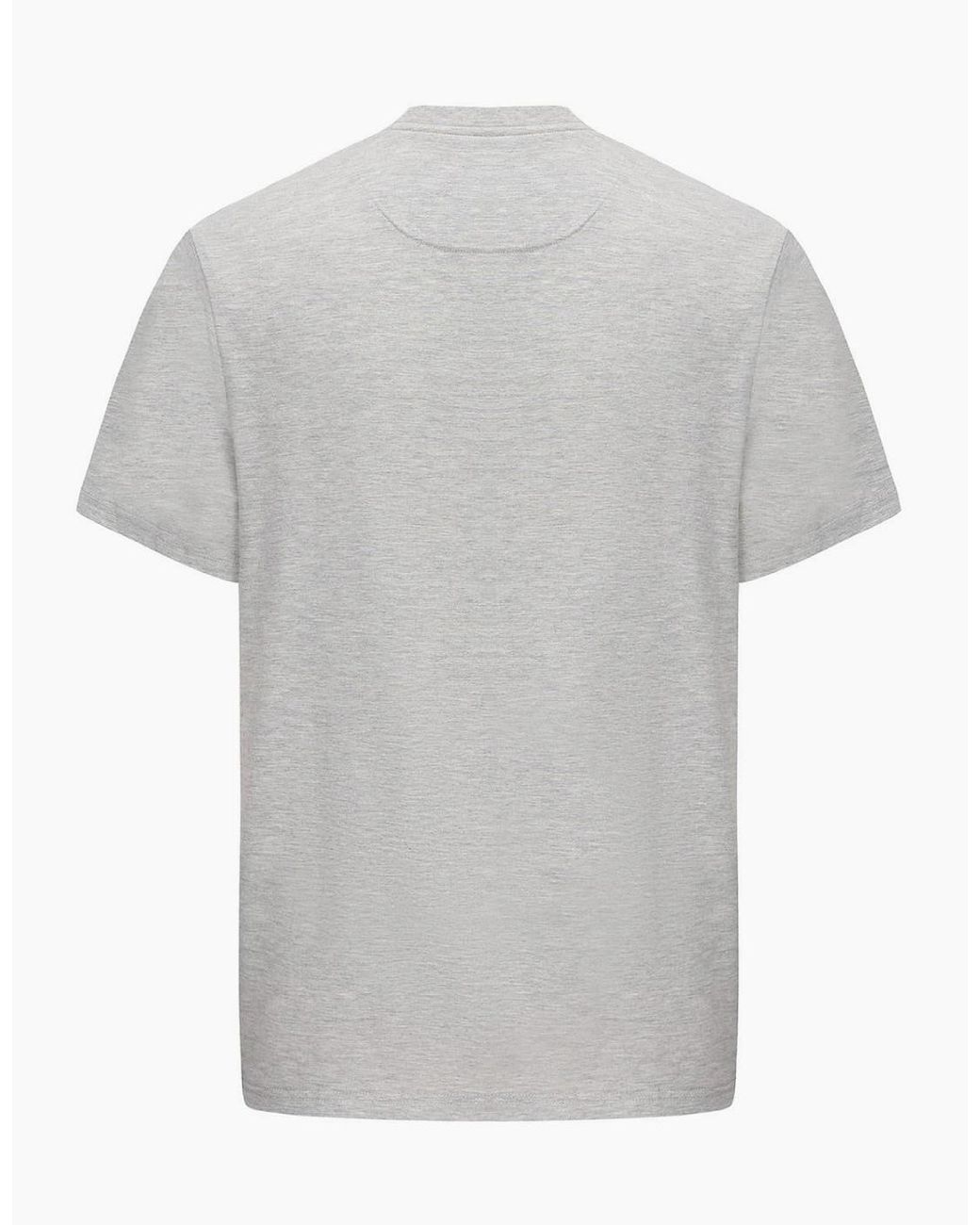 Pretty Green Gray Regular Fit Crew Neck T-Shirt for men