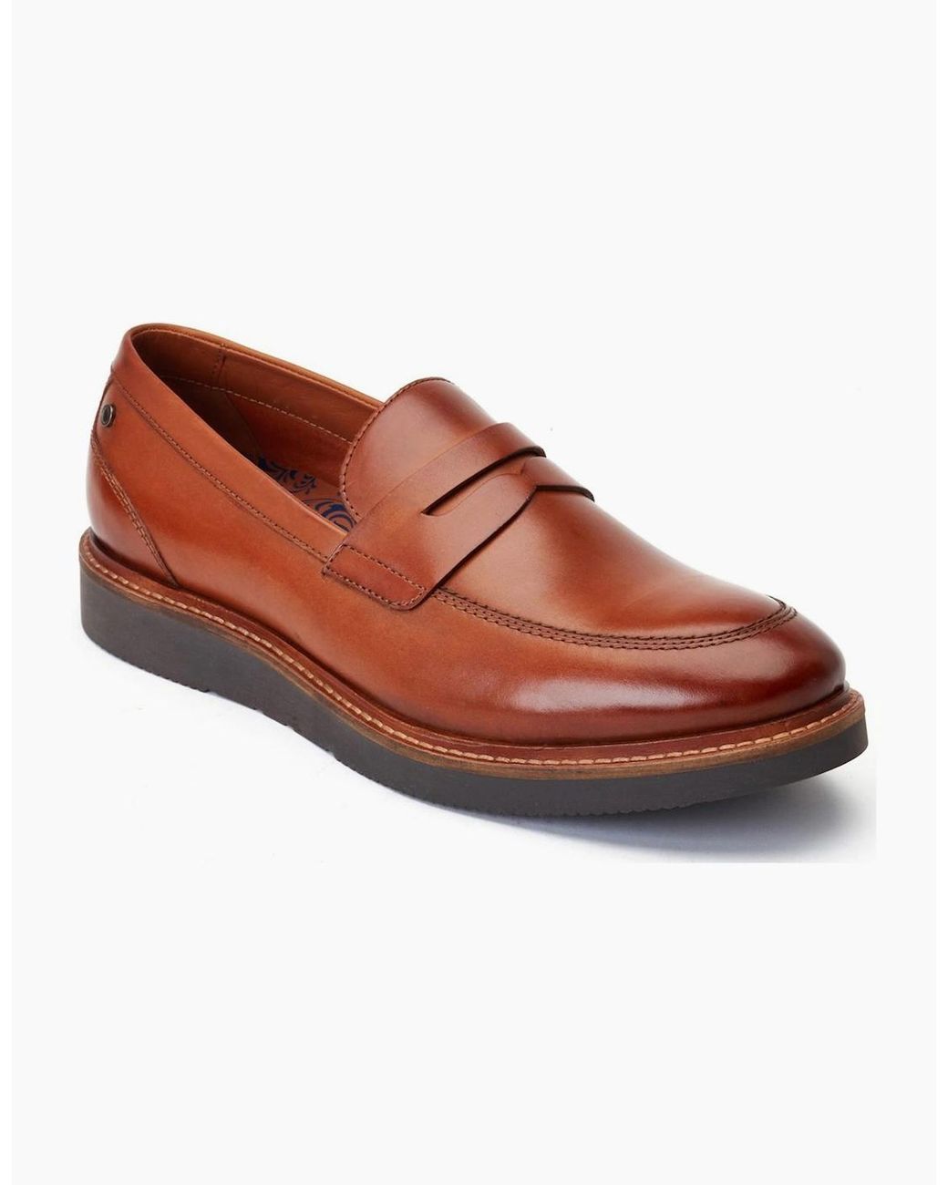 Base London Brown Sid Penny Loafers for men