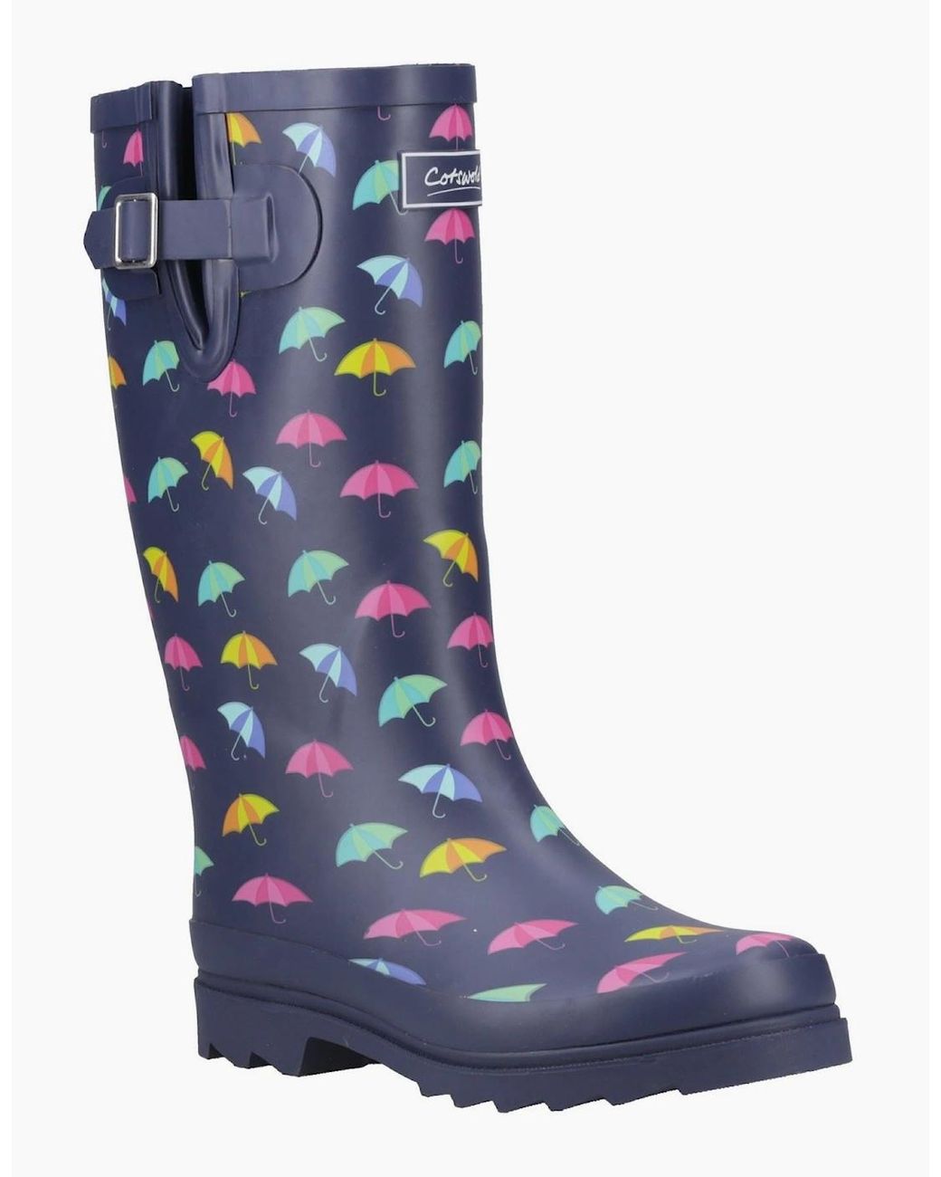 Cotswold Blue Cleeve Tall Rubber Wellington Boots