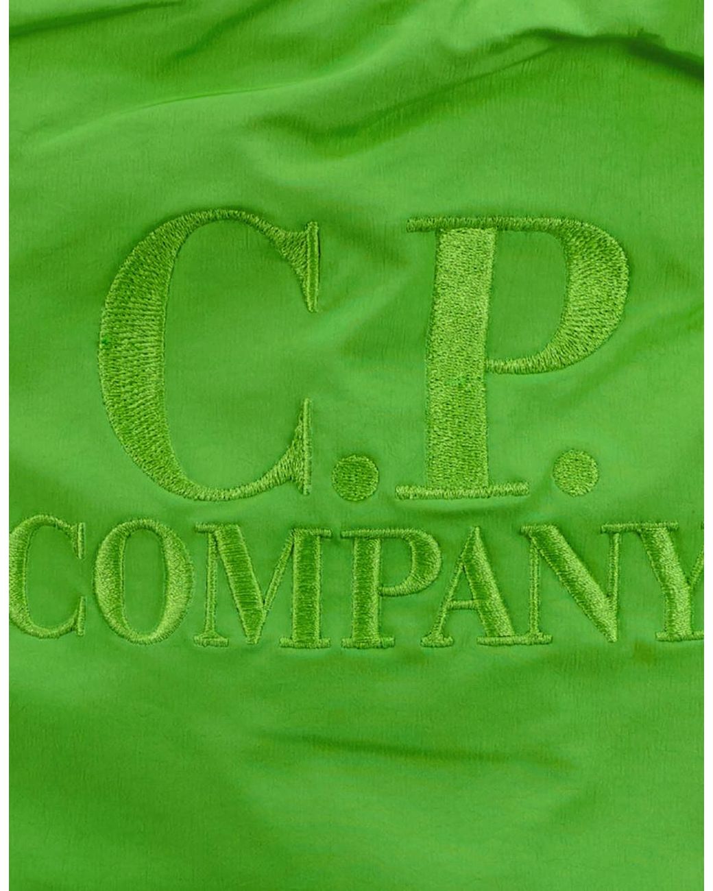 C P Company Green Chrome-R Logo Backpack for men