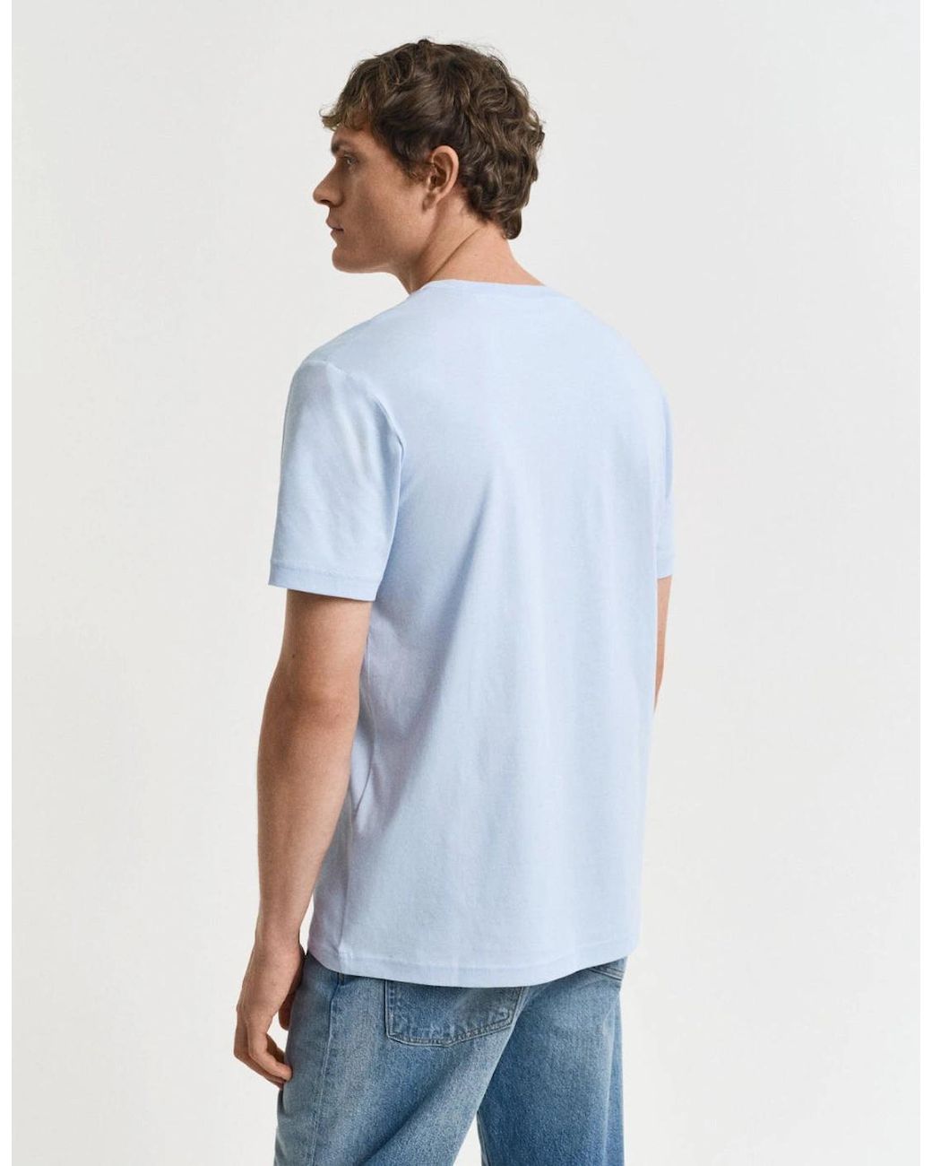 Gant Blue Placed Graphic T-Shirt, Fresh for men