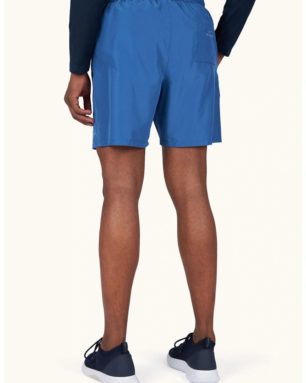 Paul & Shark Blue Reflective Logo Swim Shorts 053 for men
