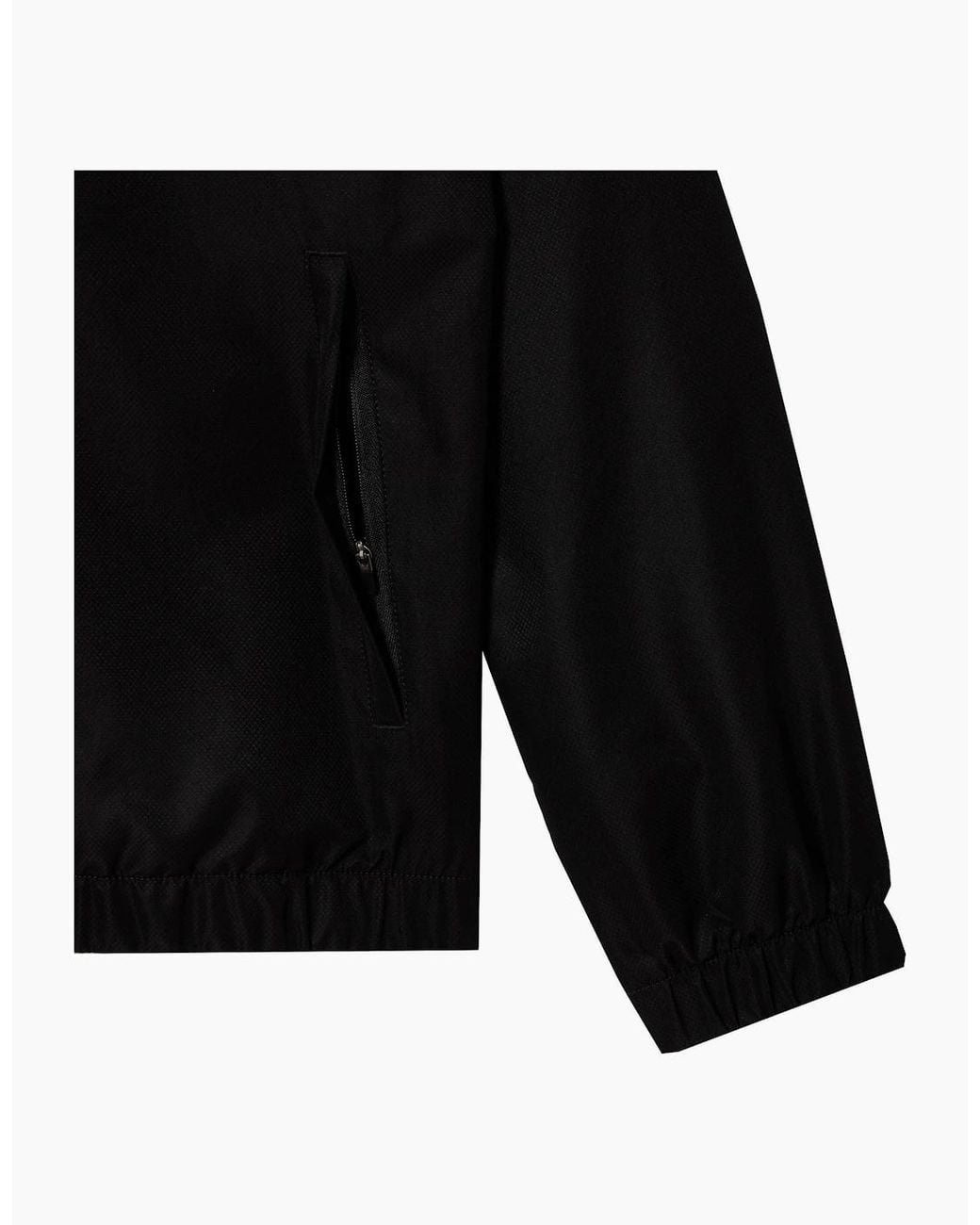 Lacoste Black Zipped Hooded Tracksuit Jacket for men