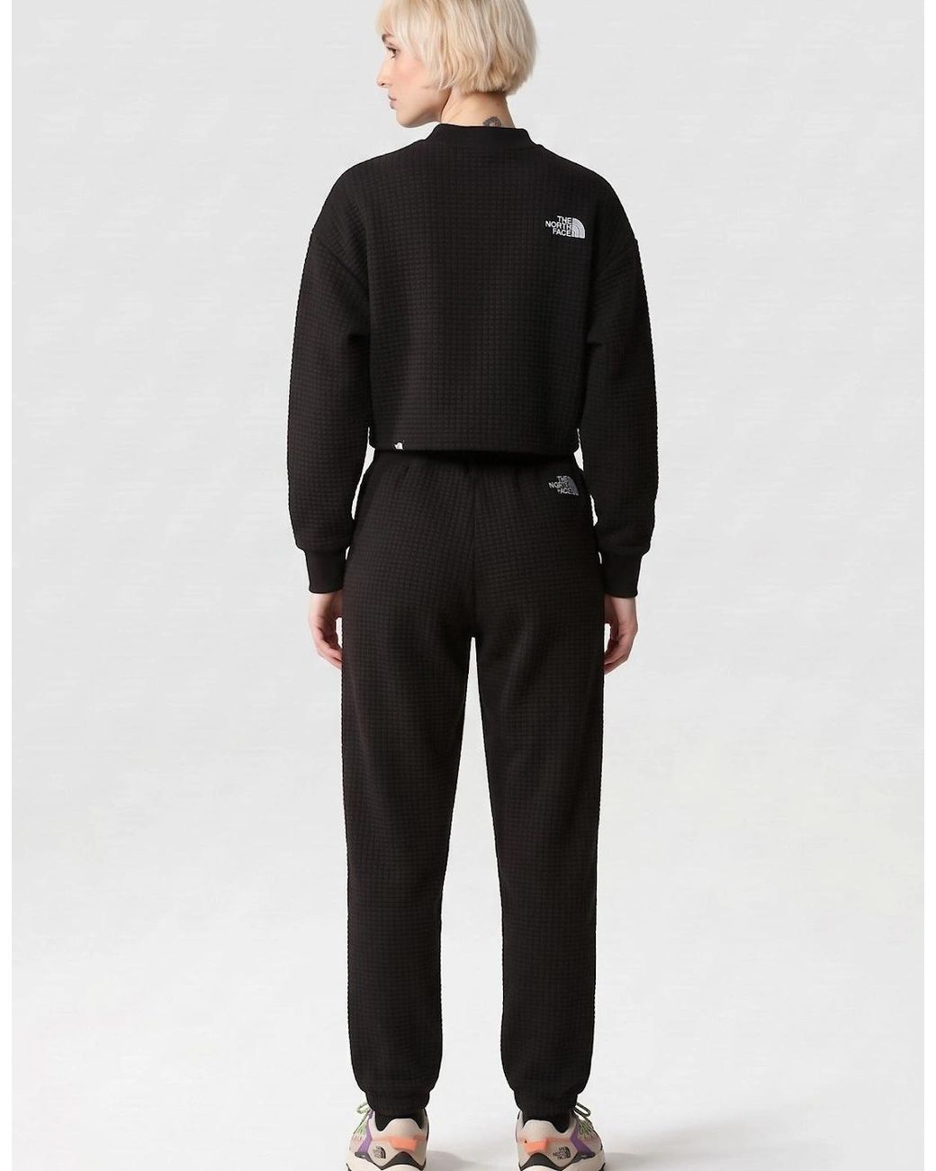 The North Face Black Mhysa Quilted Long Sleeve Cropped Tracksuit