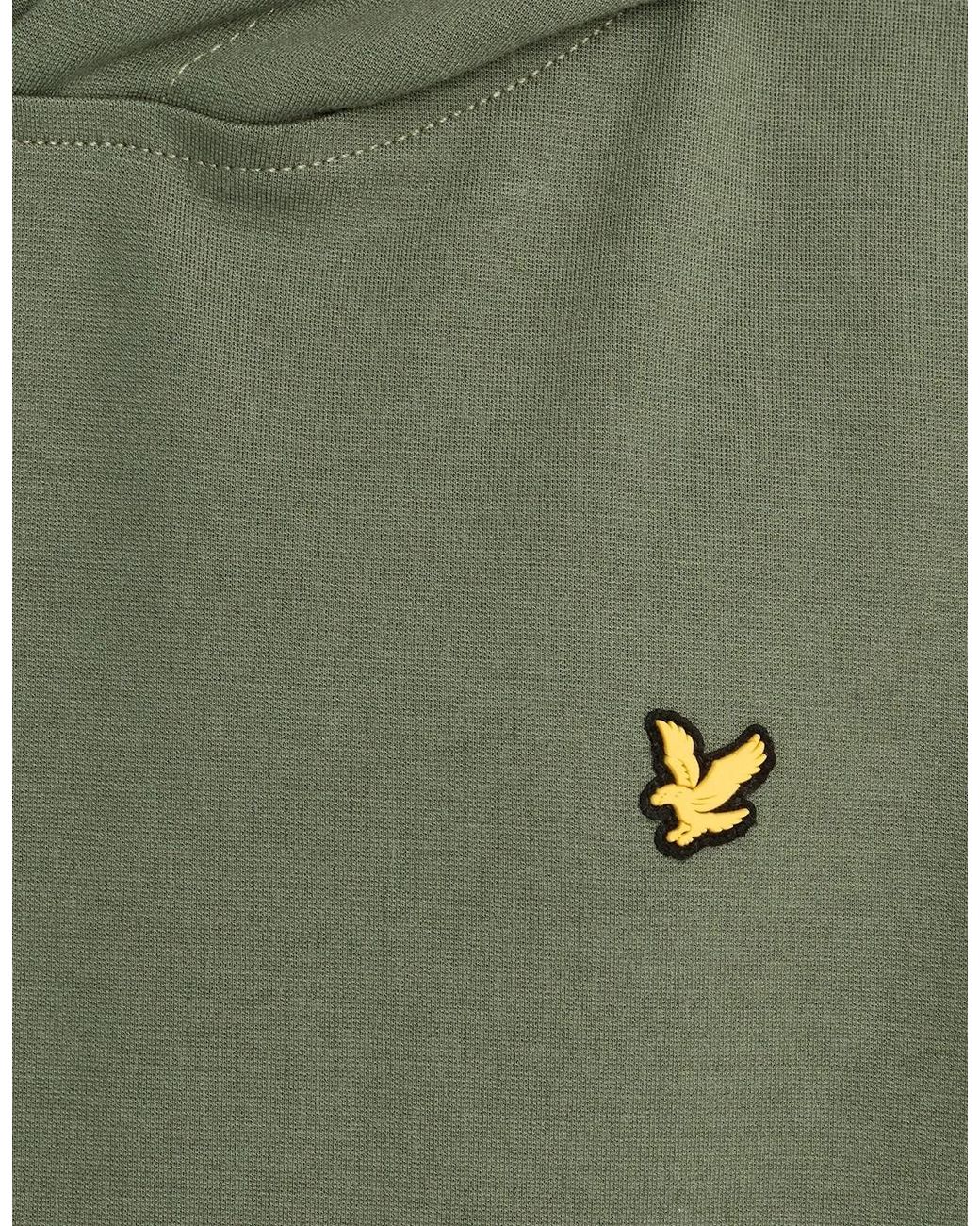Lyle & Scott Green Sports Brushback Fleece Hoodie for men