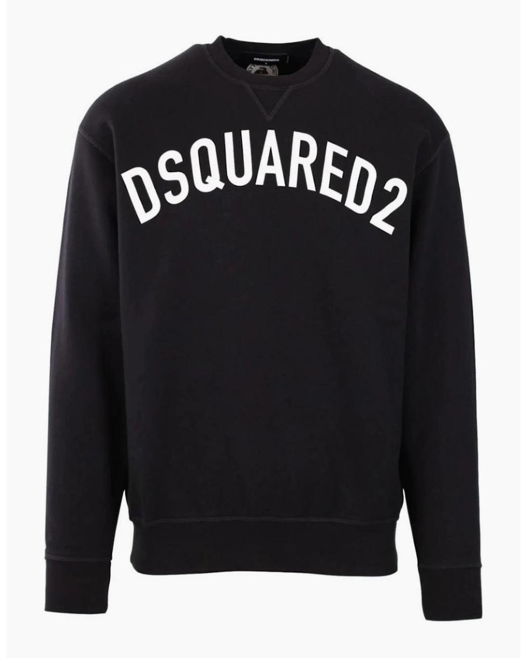 DSquared² Black Curved Logo Sweatshirt for men