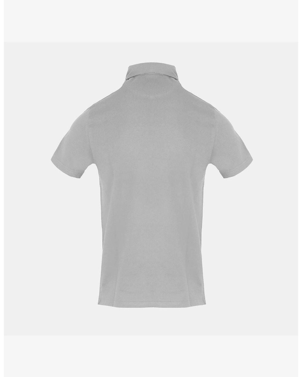 Aquascutum Gray Collared Neck Short Sleeve Regular Fit Shirt for men
