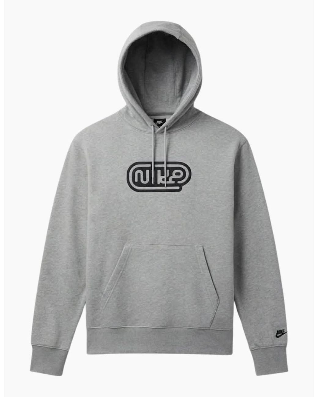Nike Gray Club Pullover French Terry Hoodie for men