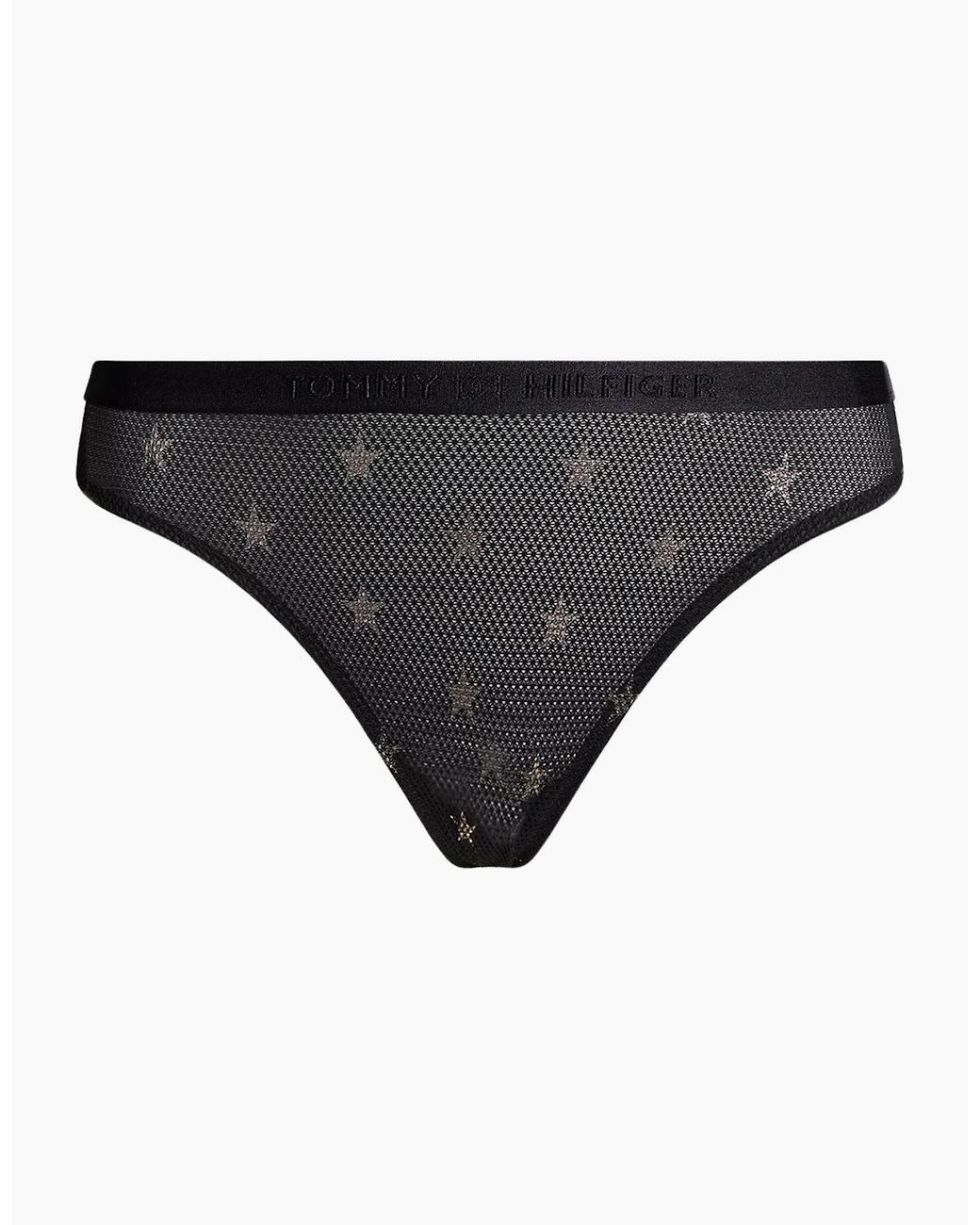 Tommy Hilfiger Black Stars Lace Thong