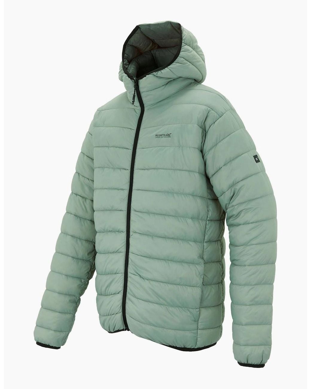 Regatta Green Marizion Baffled Hooded Padded Jacket for men