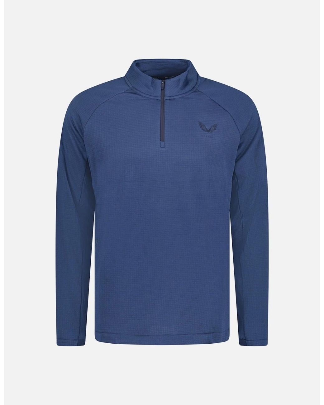Castore Blue Soft Shell Tech Golf Half Zip Oceana for men