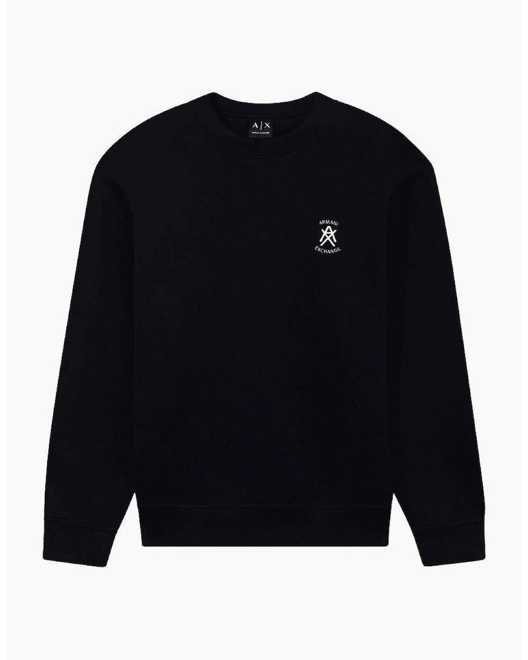 ARMANI EXCHANGE Blue Embroidered Logo Sweatshirt for men