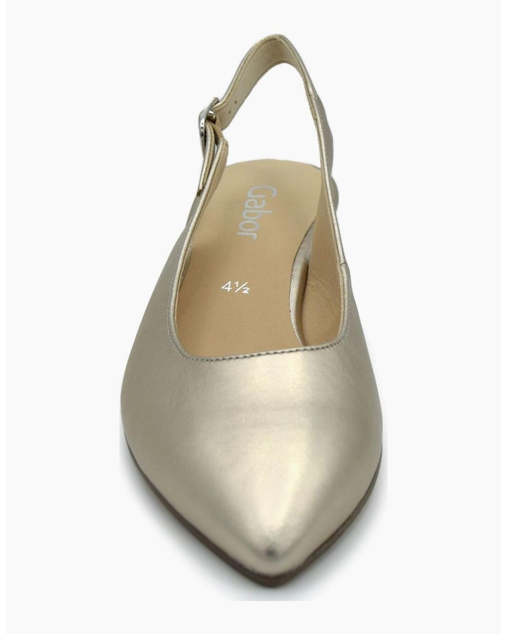 Gabor White Editor 71.500 Slingback Court Shoe