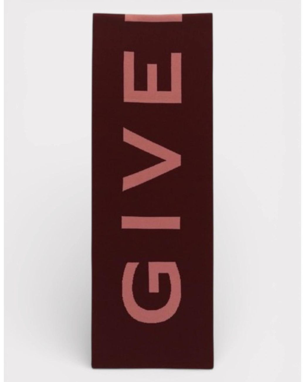 Givenchy Red Jacquard Logo Scarf