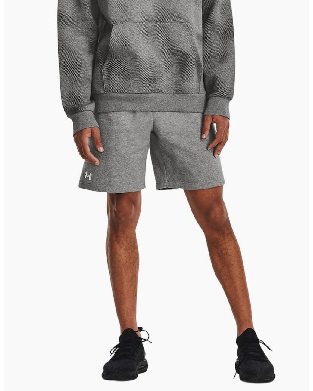 Under Armour Gray Rival Fleece Shorts for men