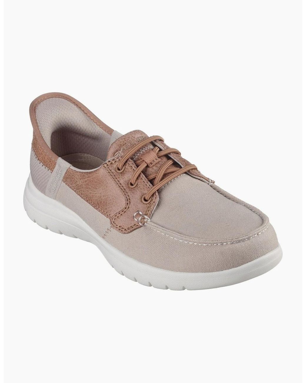Skechers Brown On-The-Go Flex Palmilla Boat Trainers