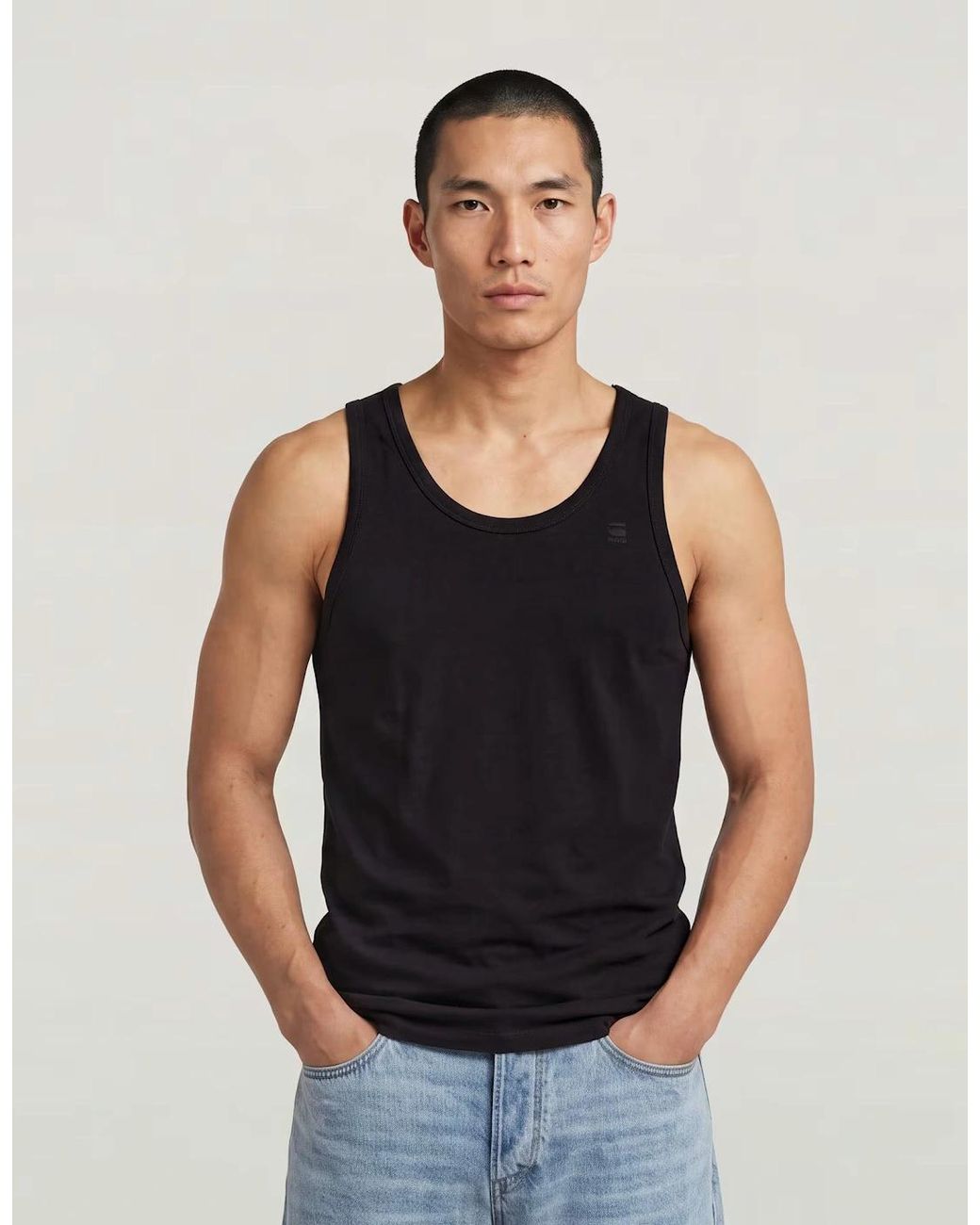 G-Star Black Raw 2-Pack Base Tank Top for men