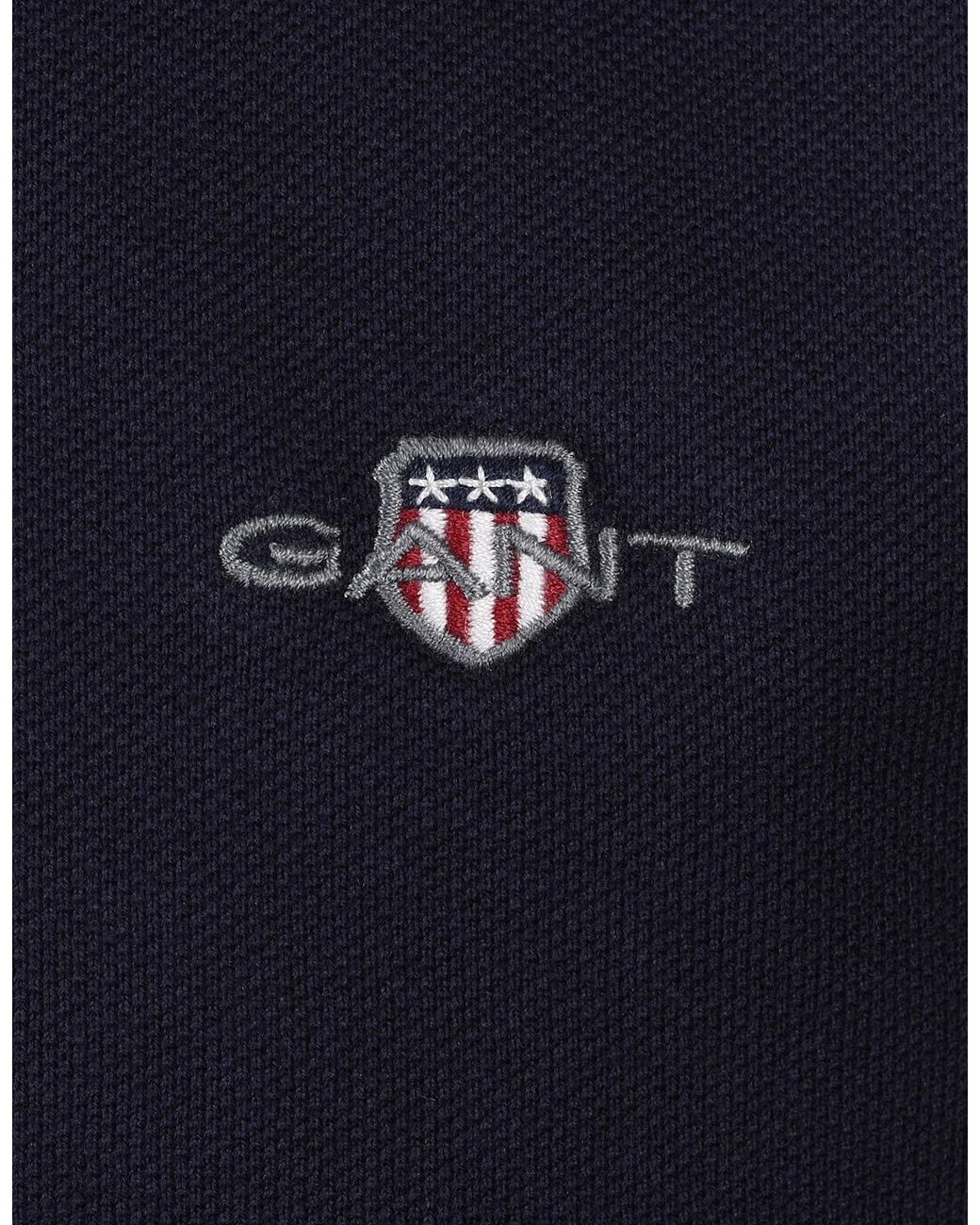 Gant Blue Reg Shield Ss Pique Polo Shirt Evening for men