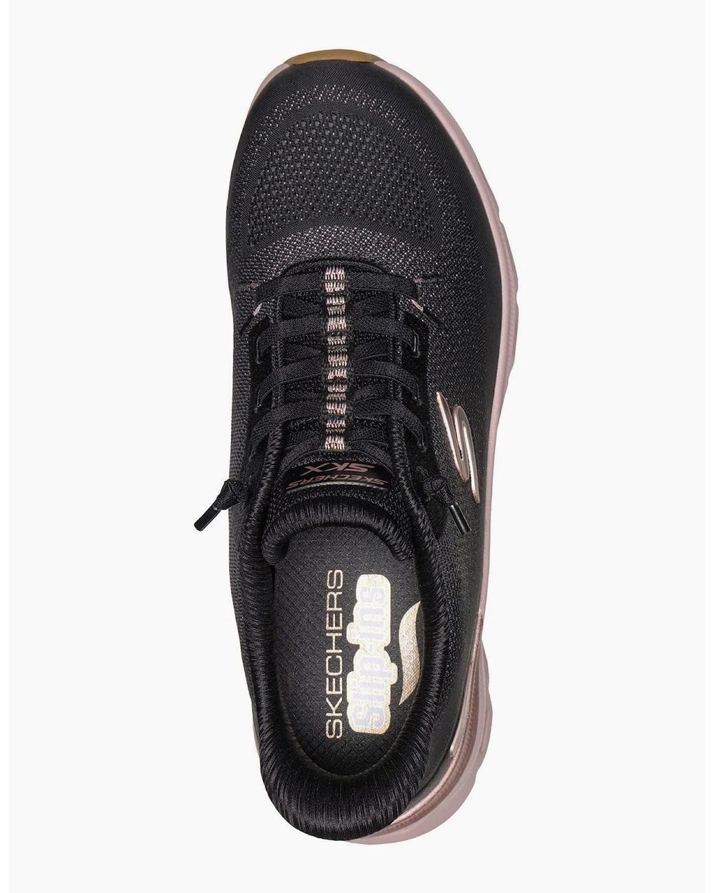 Skechers Black Arch Fit Glide-Step Pro Golden Pace /Rose Trainers