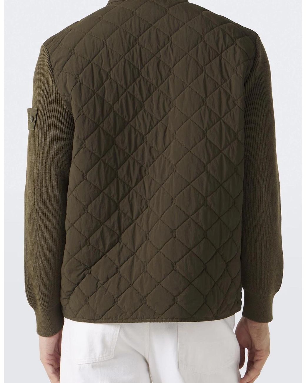 Stone Island Green Quilted 4100016 Jacket for men