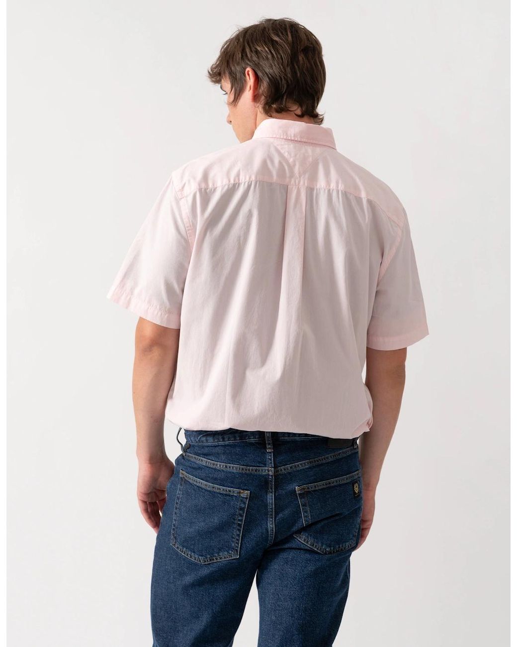 Tommy Hilfiger Pink Gmd Poplin Short Sleeve Shirt for men