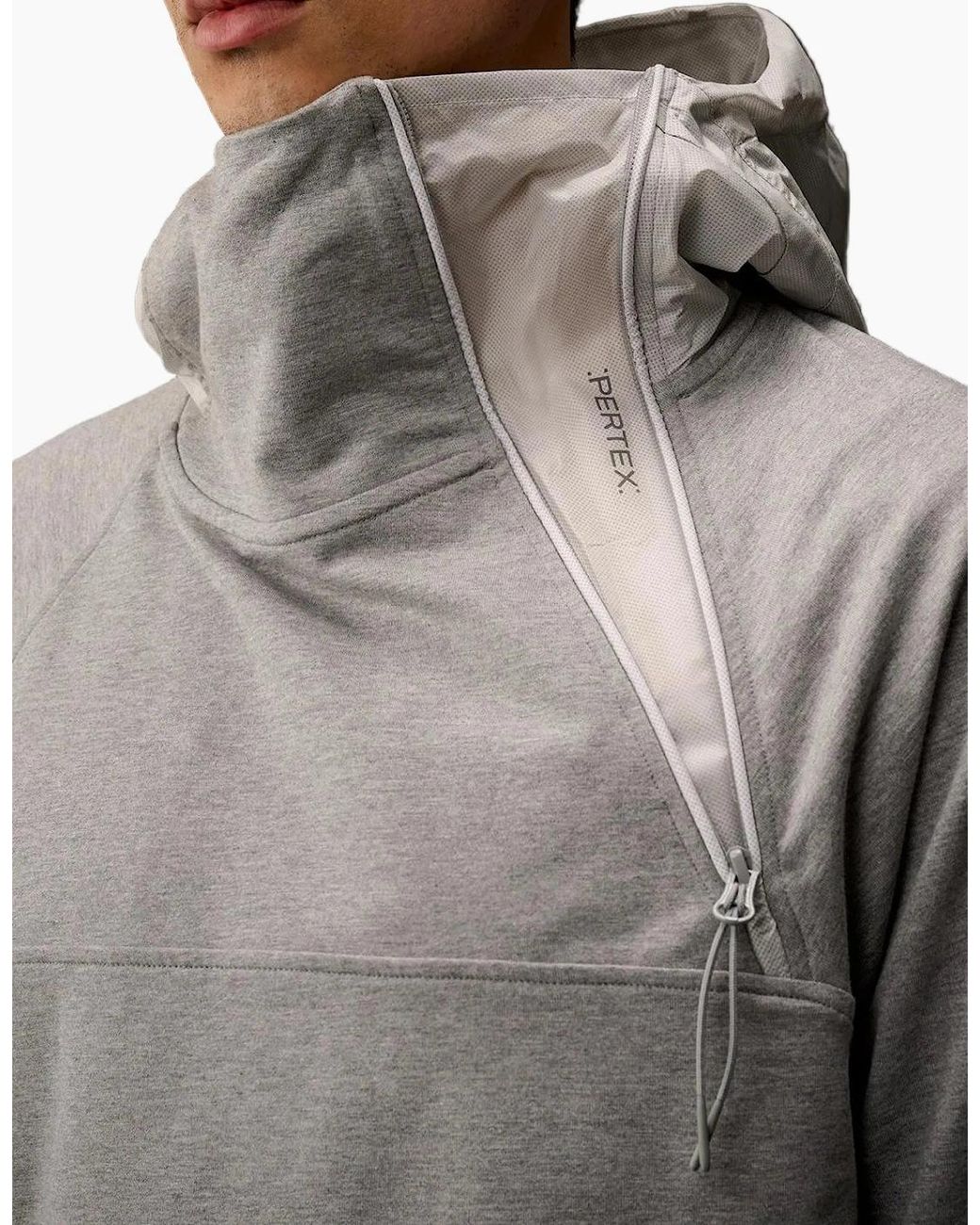 C P Company Gray Metropolis Stretch Fleece Hoodie for men