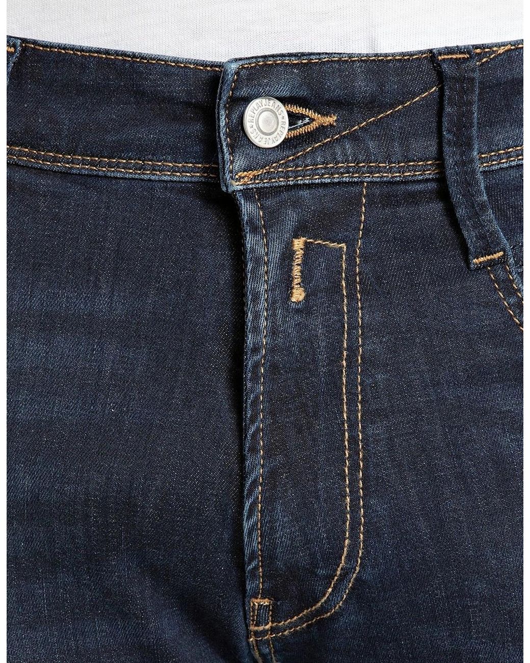 Replay Blue Anbass Slim Fit Jean Power Stretch 10Oz Denim Jean for men
