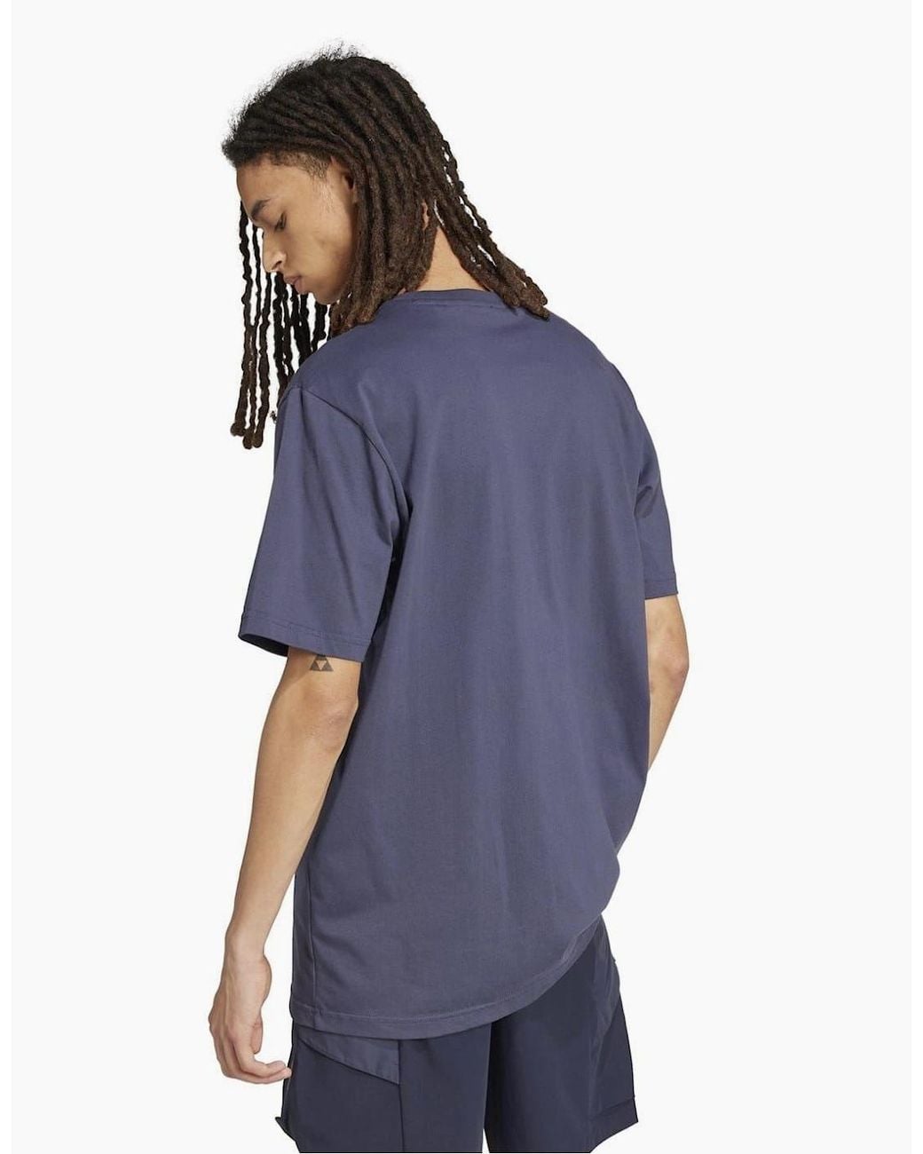 Adidas Blue Juve Szn Tee Gym Top for men