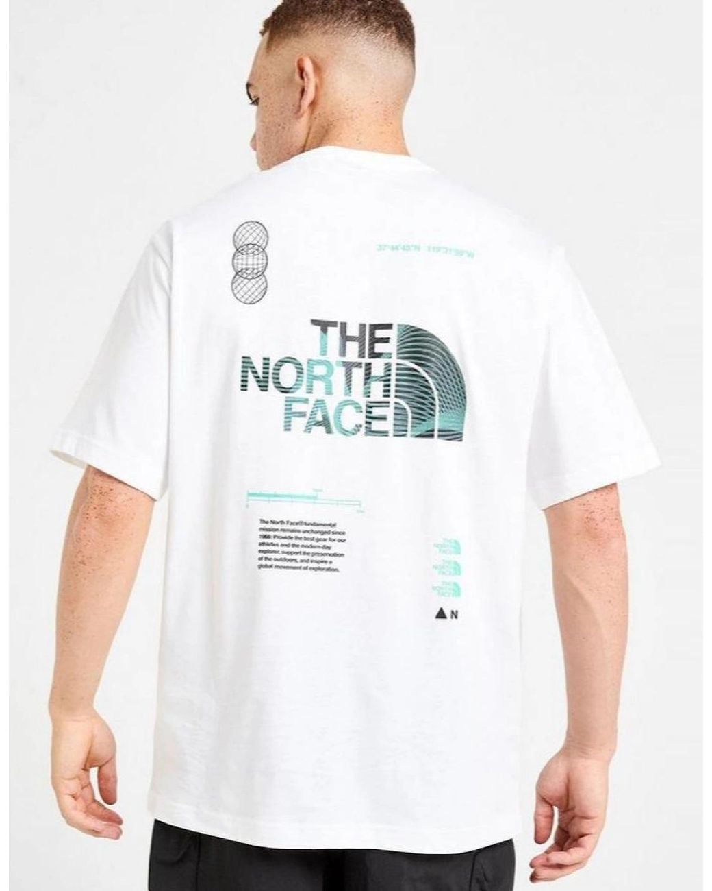 The North Face White Graphic Relaxed Ss for men
