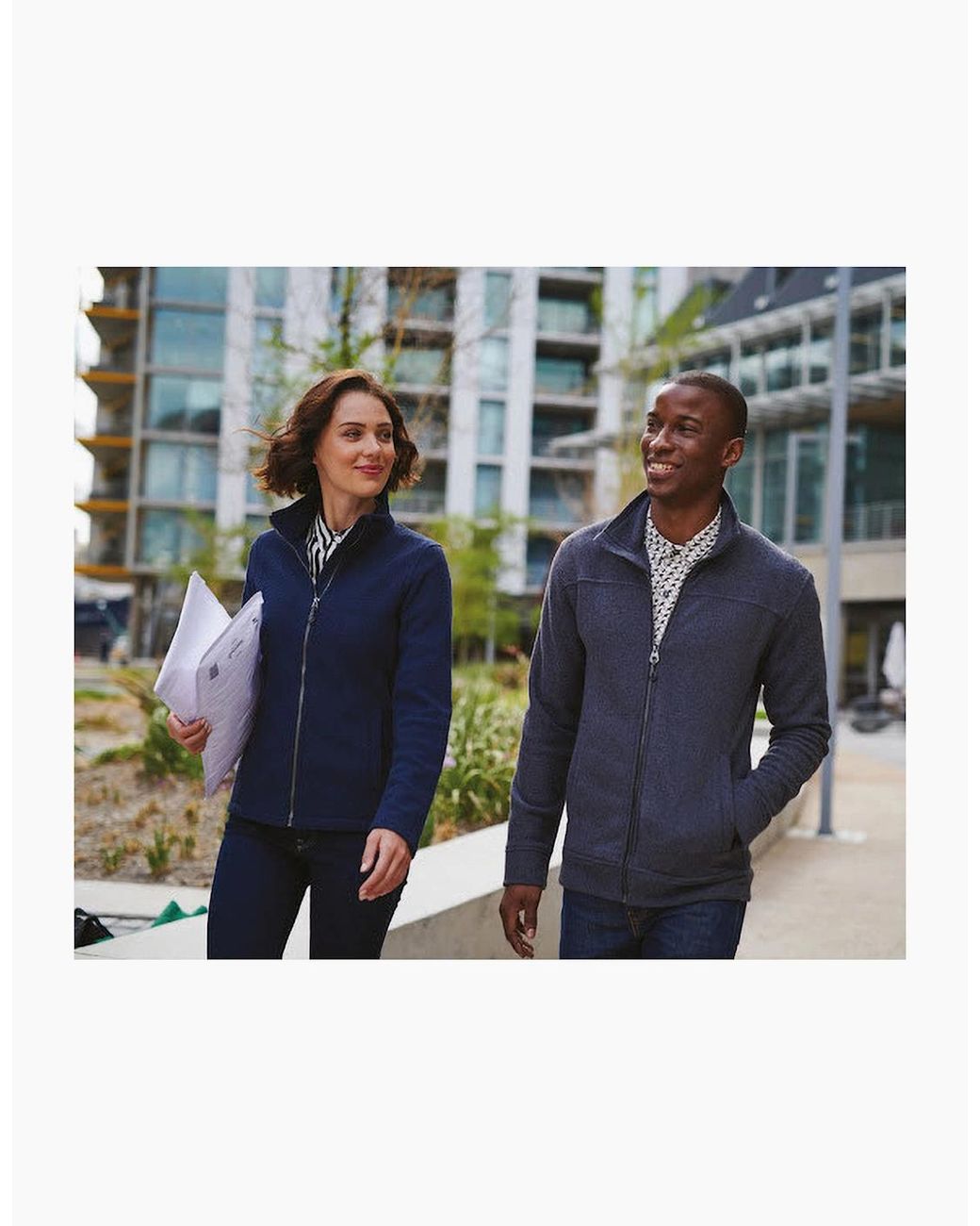 Regatta Blue Micro Zip Neck Fleece Top (170 Gsm) for men