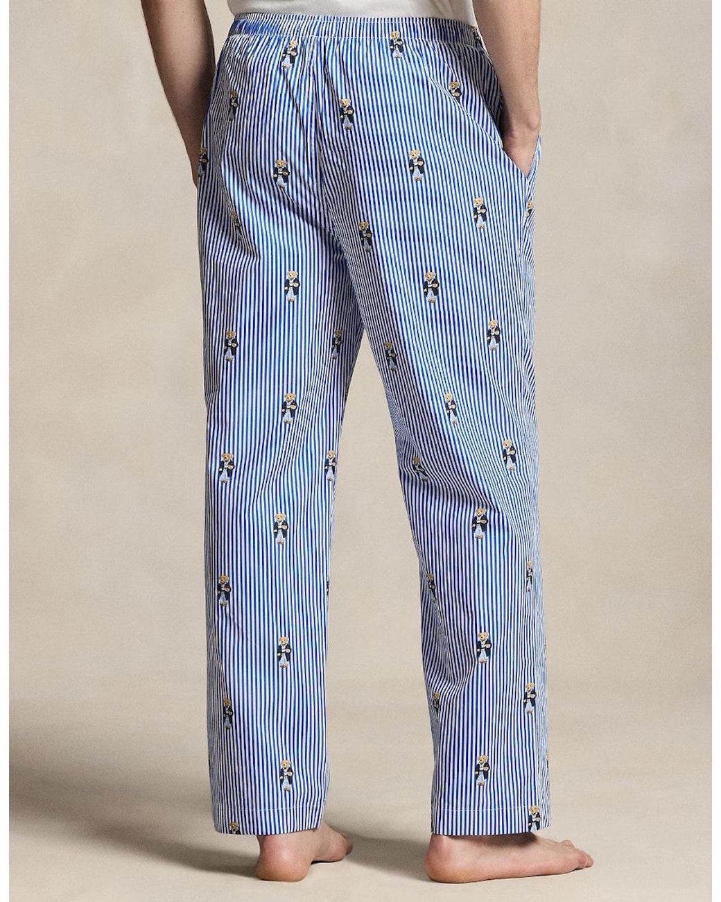 Polo Ralph Lauren Blue Cotton Pyjama Bottoms 049 New Iris/Ppr for men