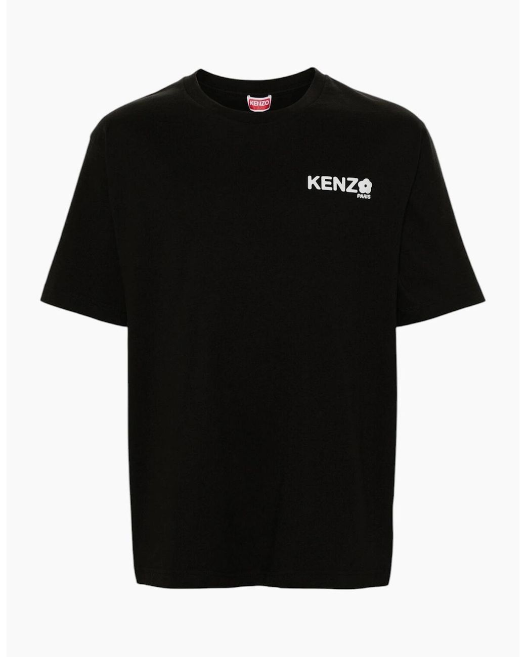 KENZO Black T Shirts Boke Flower 2.0 Cotton Crew Neck Short Sleeve for men