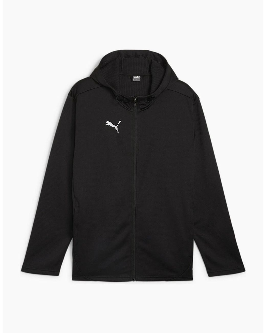 PUMA Black Teamfinal Training Fleece Jacket Tracksuit Top for men