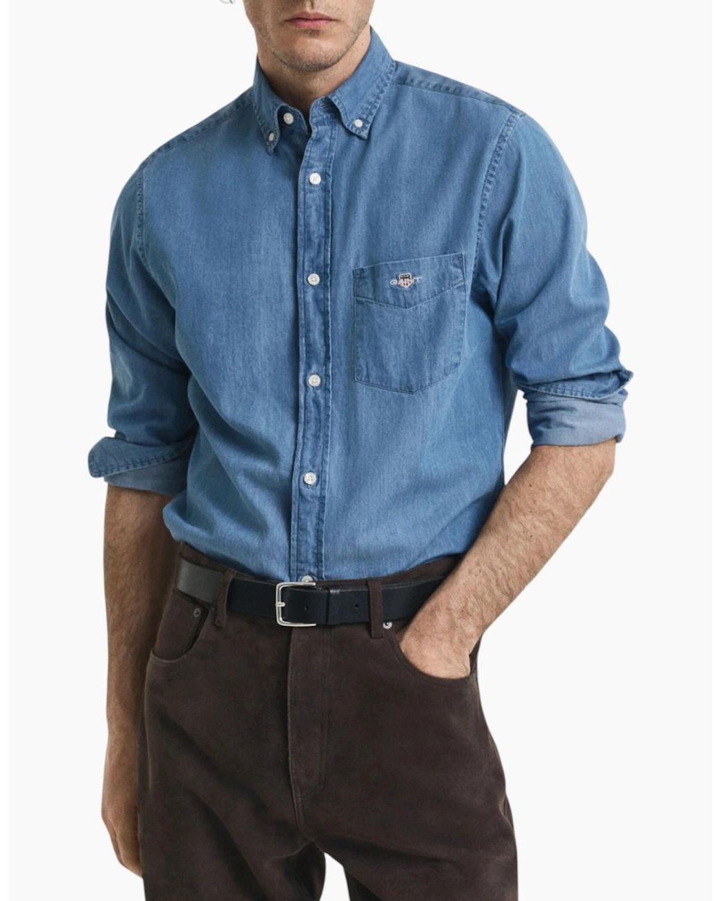 Gant Blue Shirts Regular Fit