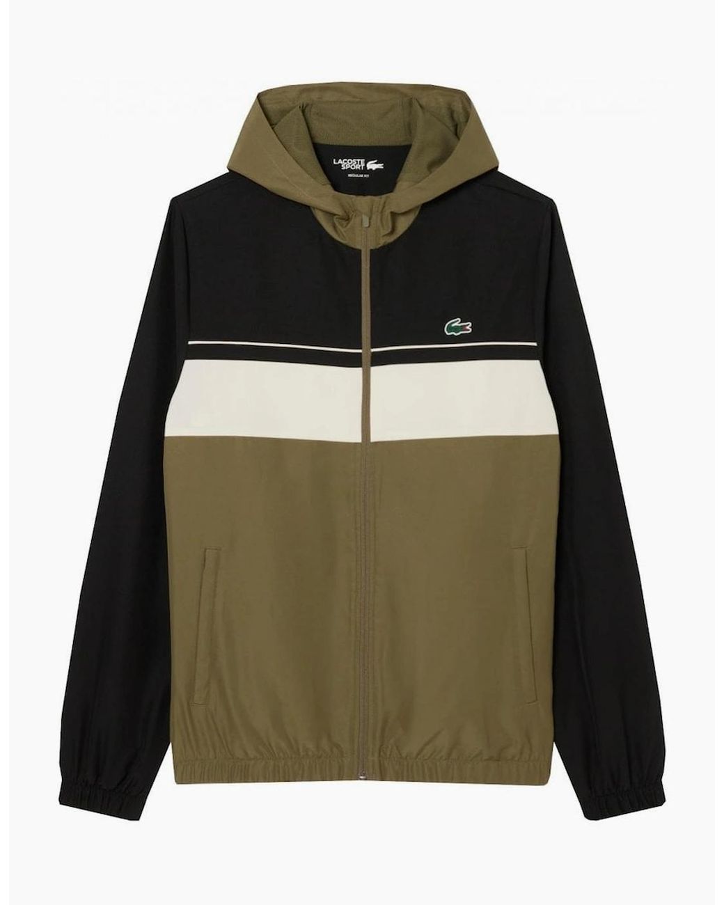 Lacoste Multicolor And Khaki Colour Block Tracksuit for men