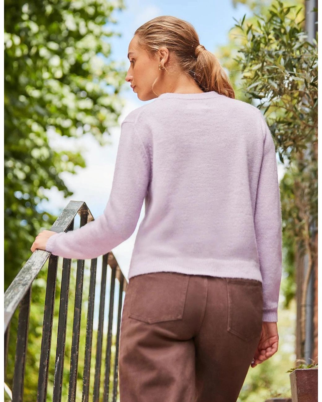 Ro&zo Purple Lilac Applique Knit Jumper With Alpaca