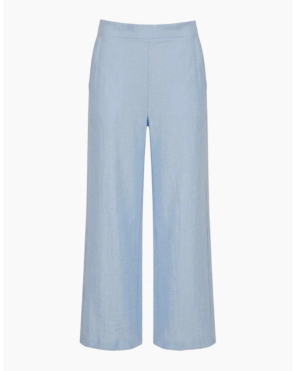 James Lakeland Blue Relaxed Side Zip Trousers – Powder