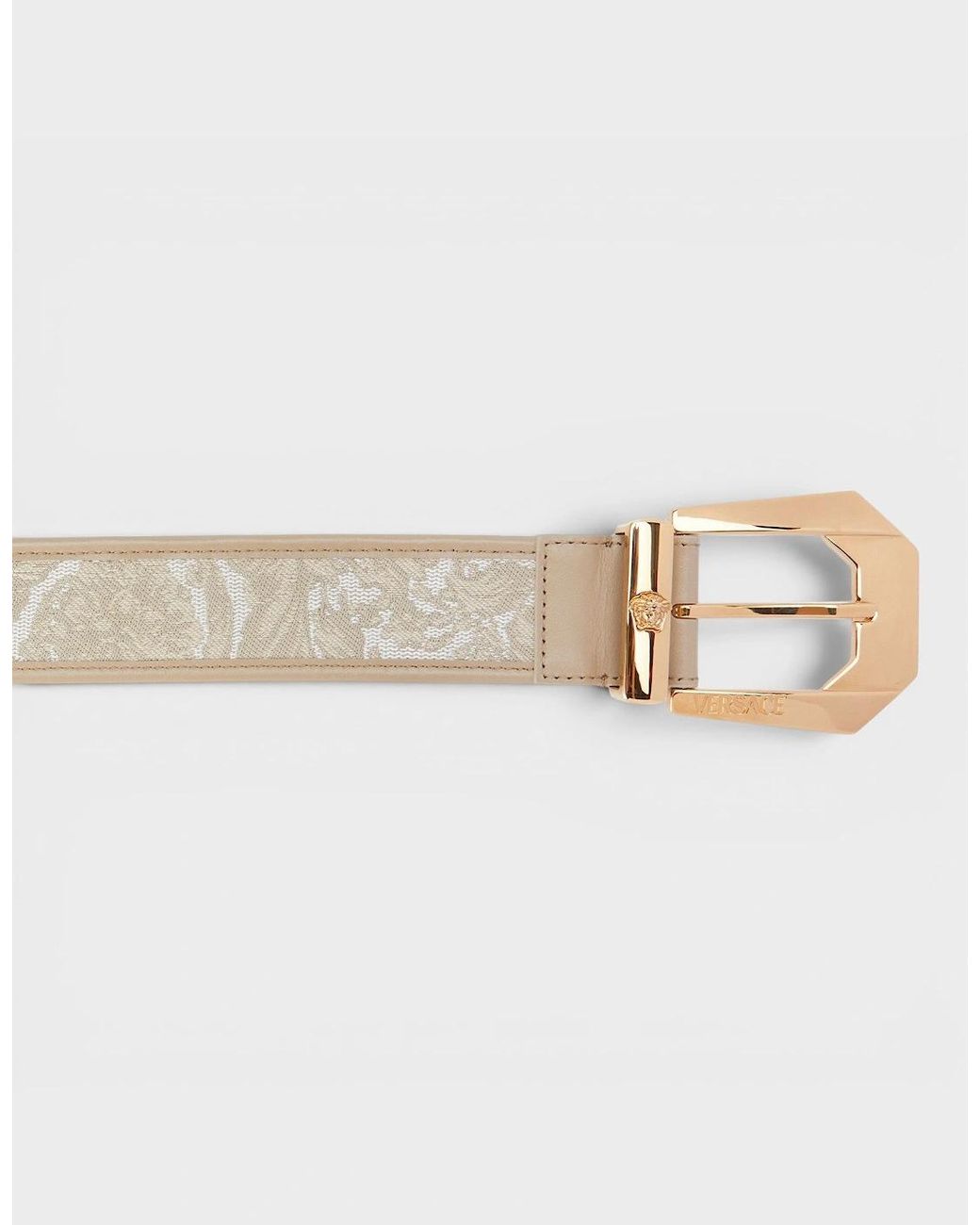 Versace Natural Logo Jacquard Belt